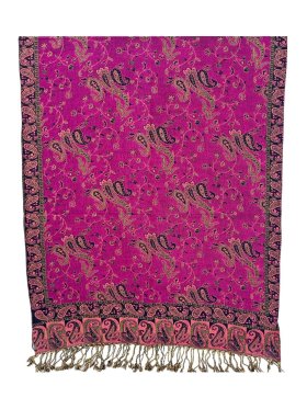 Small Paisley Scarf Fuchsia