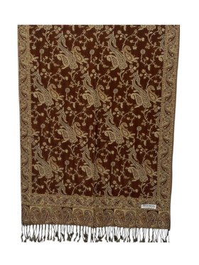 Small Paisley Scarf Brown