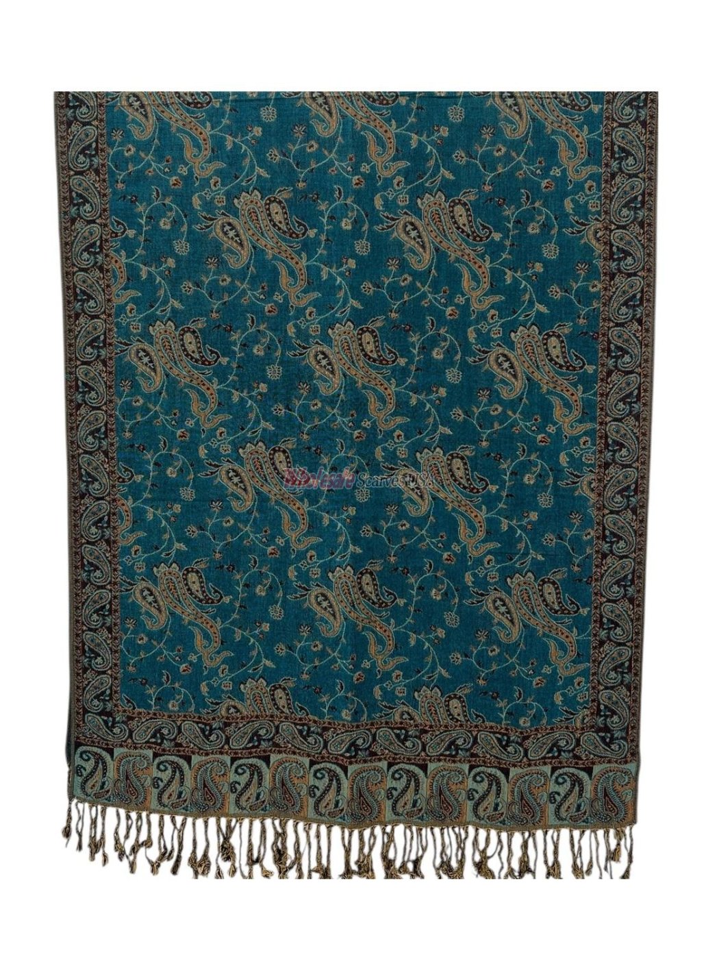 (image for) Small Paisley Scarf Teal