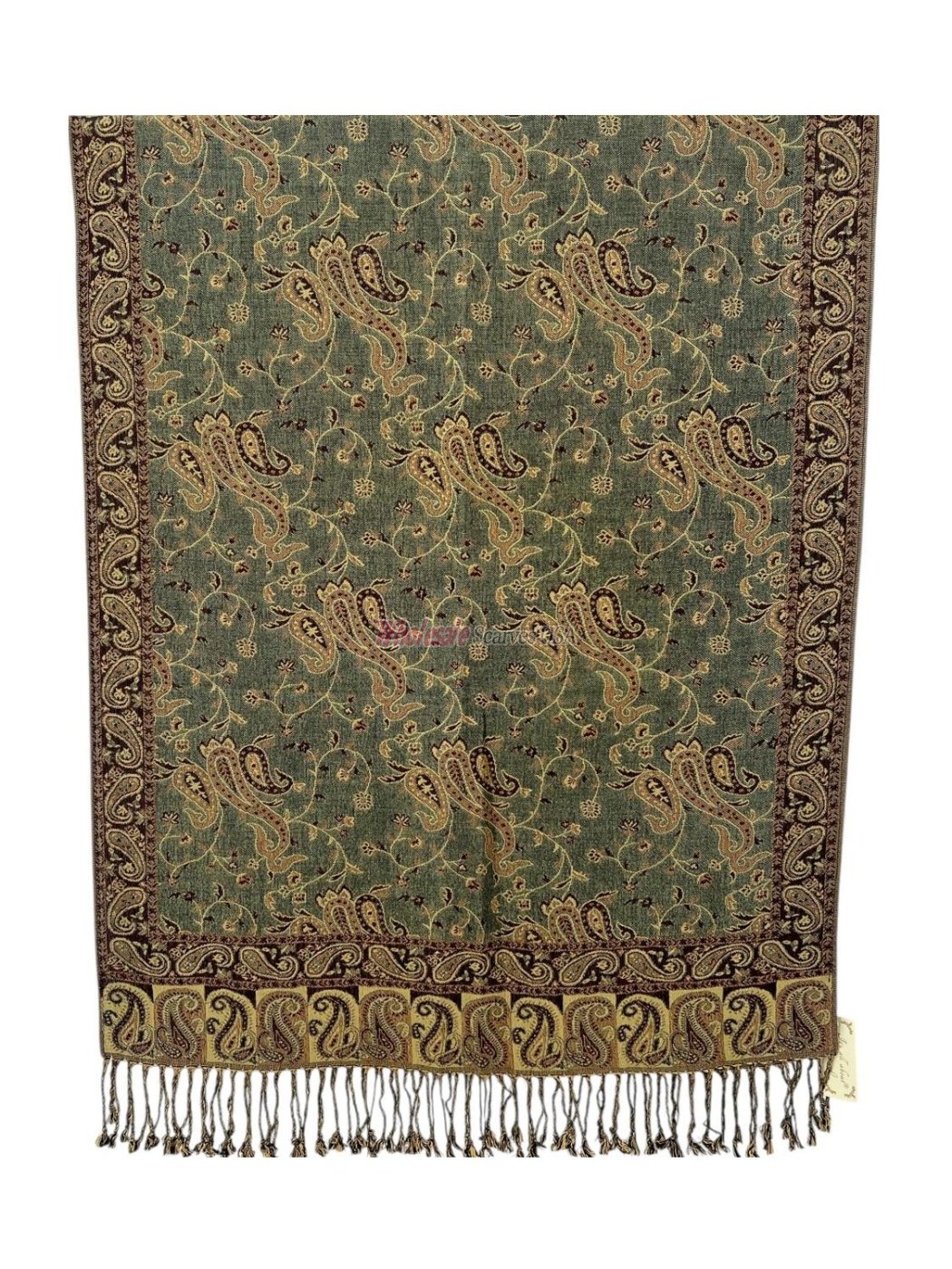 (image for) Small Paisley Scarf Light Olive