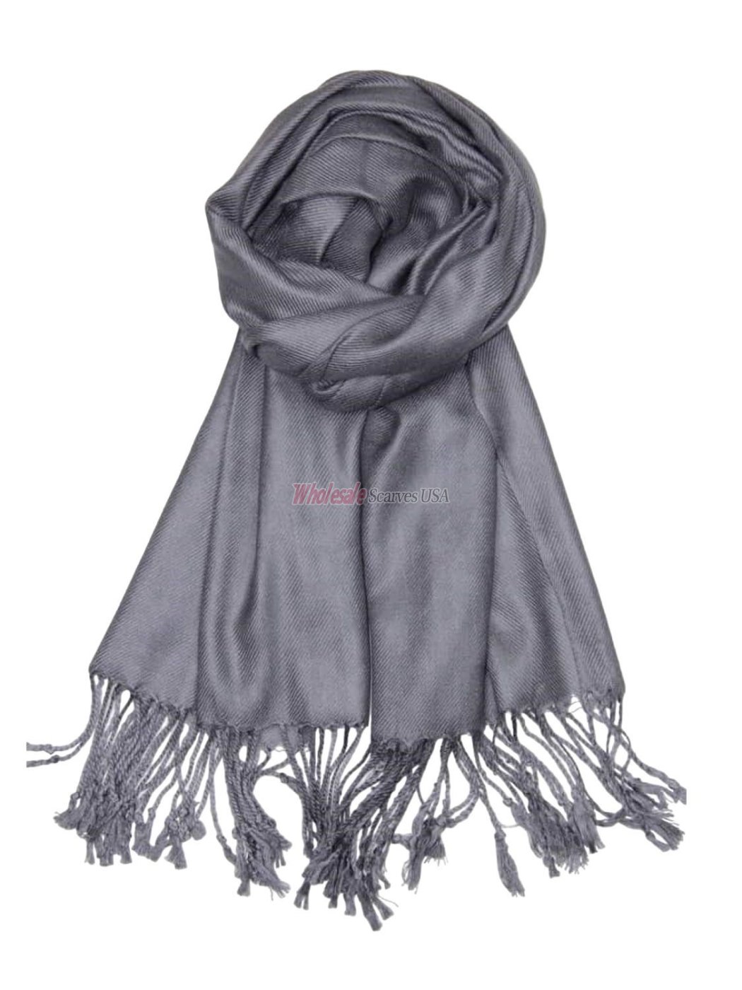 (image for) Solid Pashmina Dark Grey - Click Image to Close