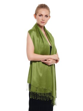 Super Solid Pashmina Yellow Green