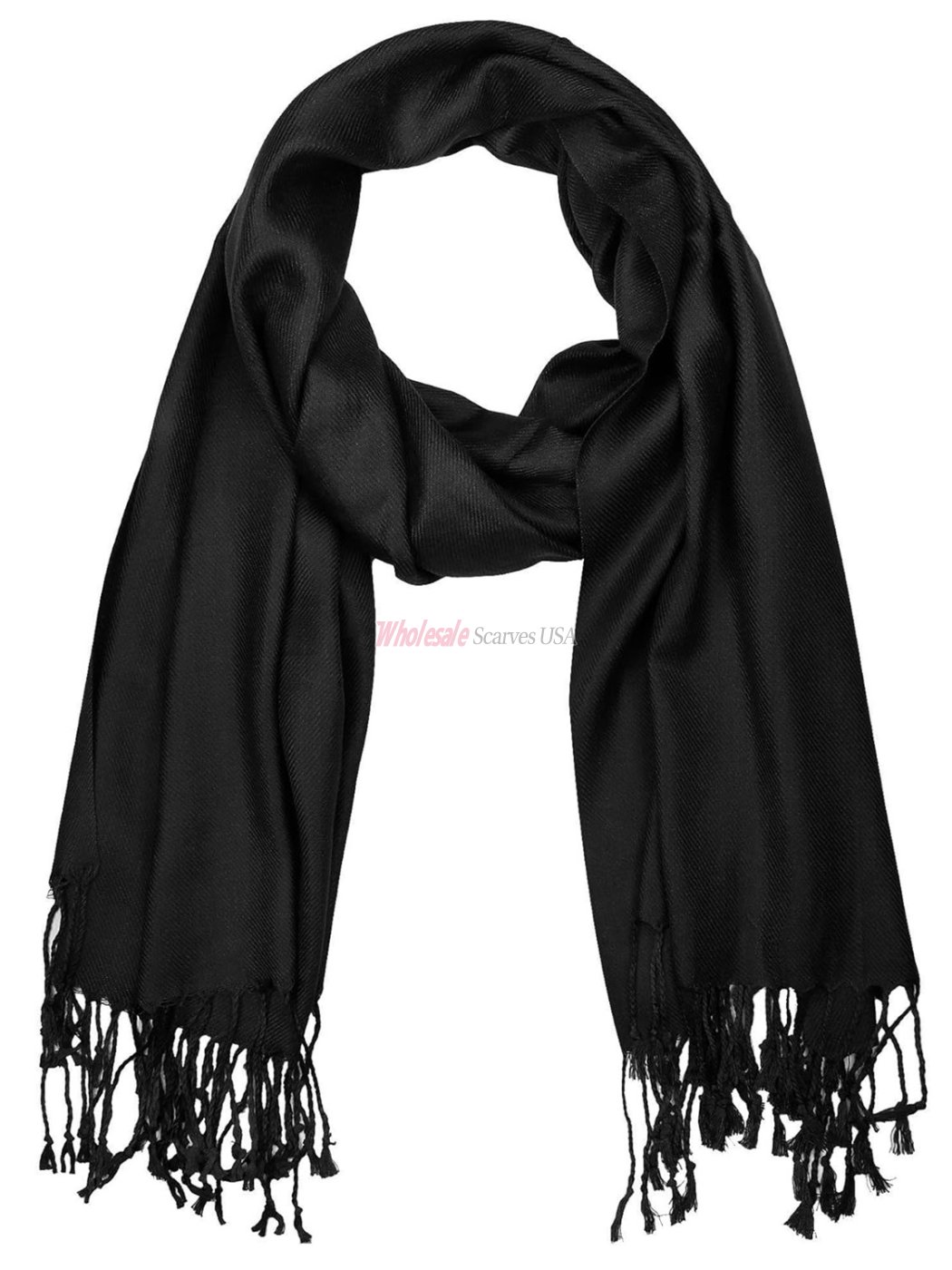 (image for) Solid Pashmina Black - Click Image to Close