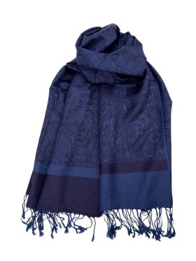 Paisley Jacquard Shawl Indigo