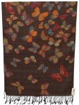 (image for) Butterfly Pattern Metallic Pashmina 1 DZ, Asst. Color