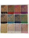 (image for) Multi Print Paisley Metallic Pashmina 12/pack Assorted