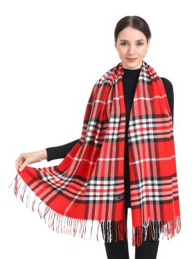 Cashmere Feel Classic Shawl Red