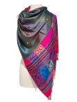 Paisley Stripe Pashmina Black