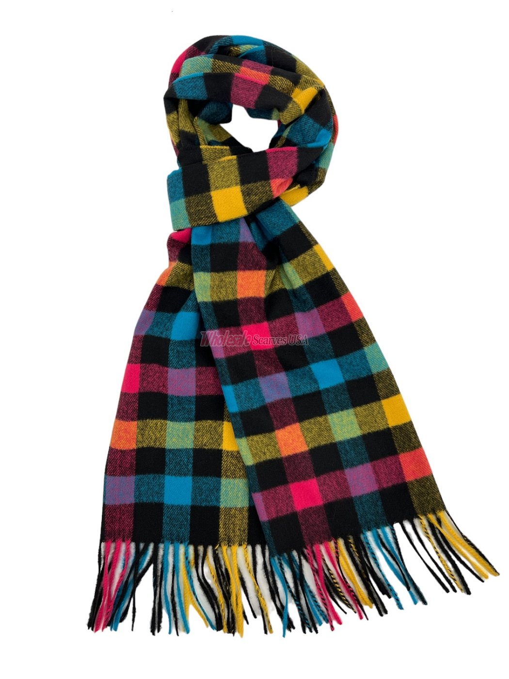 (image for) Cashmere Feel Checker Scarf Multi 12-pack C03-4