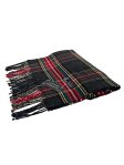 (image for) Cashmere Feel Plaid Scarf Dark Grey/Red 12-pack 131-1