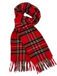 Red Tartan Cashmere Feel Scarf 12-pack C17-9