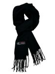 Winter Woven Plain Scarf Black