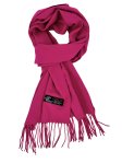 (image for) Woven Plain Scarf Hot Pink