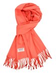 (image for) Woven Plain Scarf Salmon