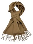 (image for) Woven Plain Scarf Camel