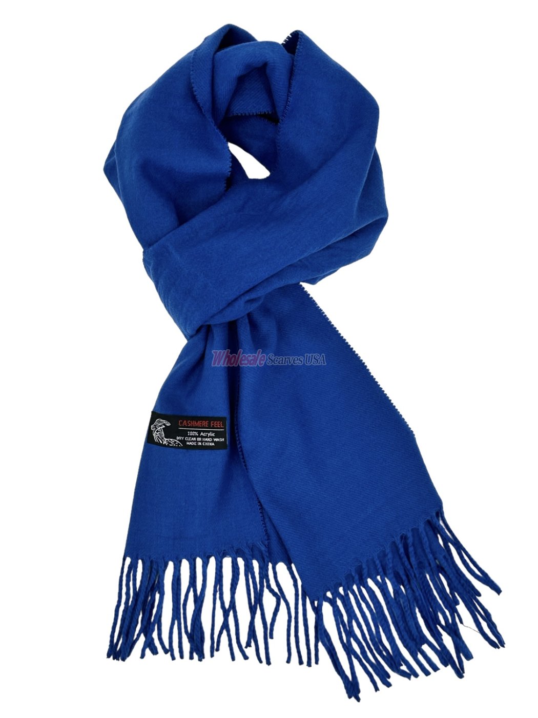 (image for) Woven Plain Scarf Royal Blue