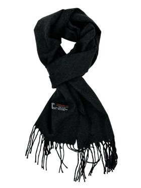 Woven Plain Scarf Charcoal