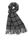 (image for) Cashmere Feel Plaid Scarf Black/White 12-pack 51753