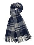 (image for) Cashmere Feel Plaid Scarf Navy/Grey 12-pack C98-1