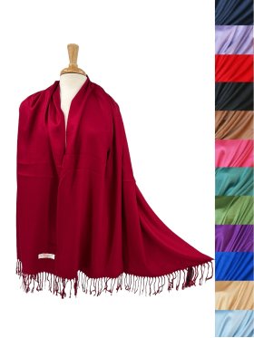 Satin Solid Pashmina 1 DZ, Asst. Color