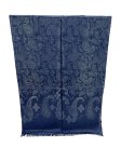 Gold Glitter Scarf Navy