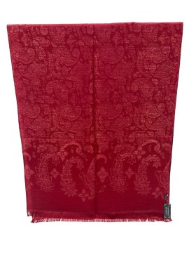 Gold Glitter Scarf Burgundy