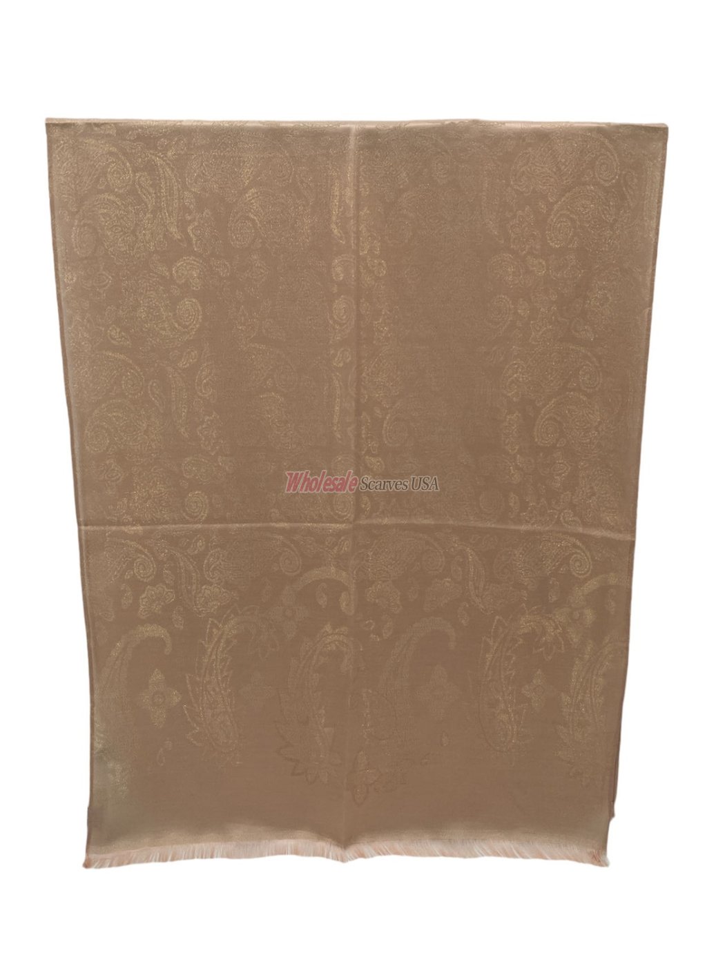 (image for) Gold Glitter Scarf Peach Puff