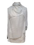 Sheer Metallic Scarf White/Silver