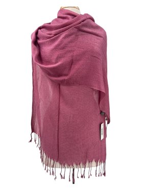 Sheer Metallic Scarf Royal Light Rose