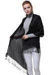 (image for) Sheer Metallic Scarf Black