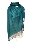 Sheer Metallic Scarf Teal