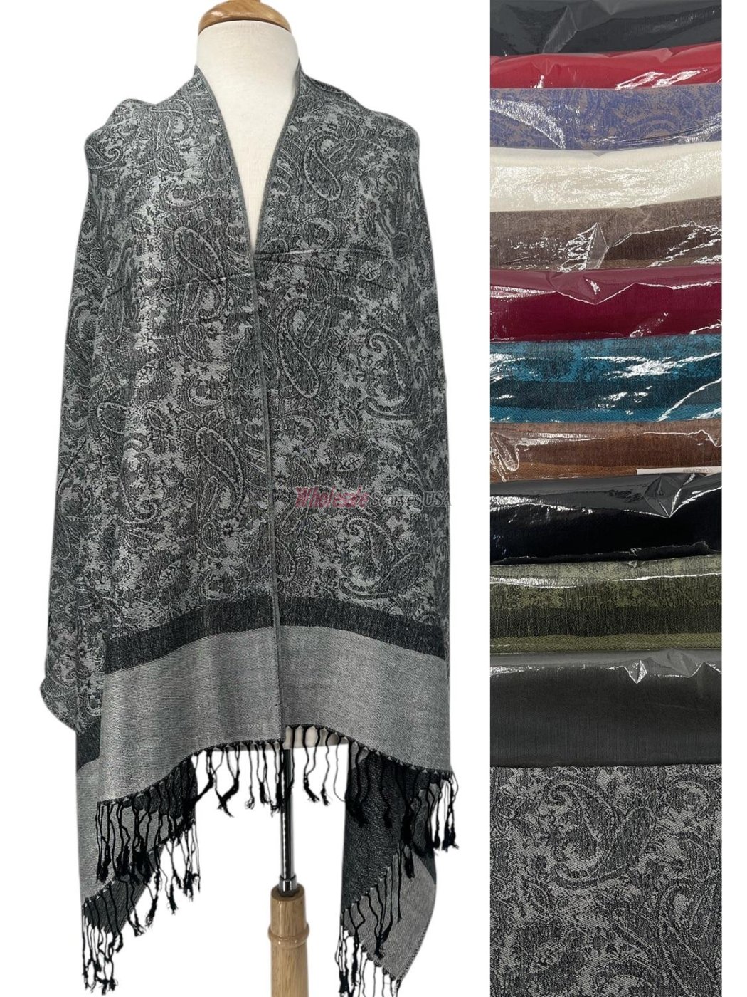 (image for) Jacquard Pashmina 1 DZ, Asst. Color