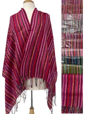 Classic Strip Pashmina (7Colors, 1Doz)