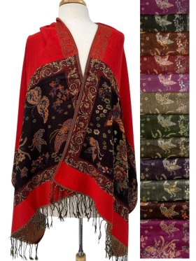 Butterfly Metallic Pashmina 1 DZ, Asst. Color