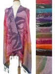 (image for) Rainbow Peacock Feather Pashmina (12Colors , 1Doz)