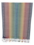 (image for) Paisley Border RainBow Colorful Pashmina（1dz, 12 Colors)