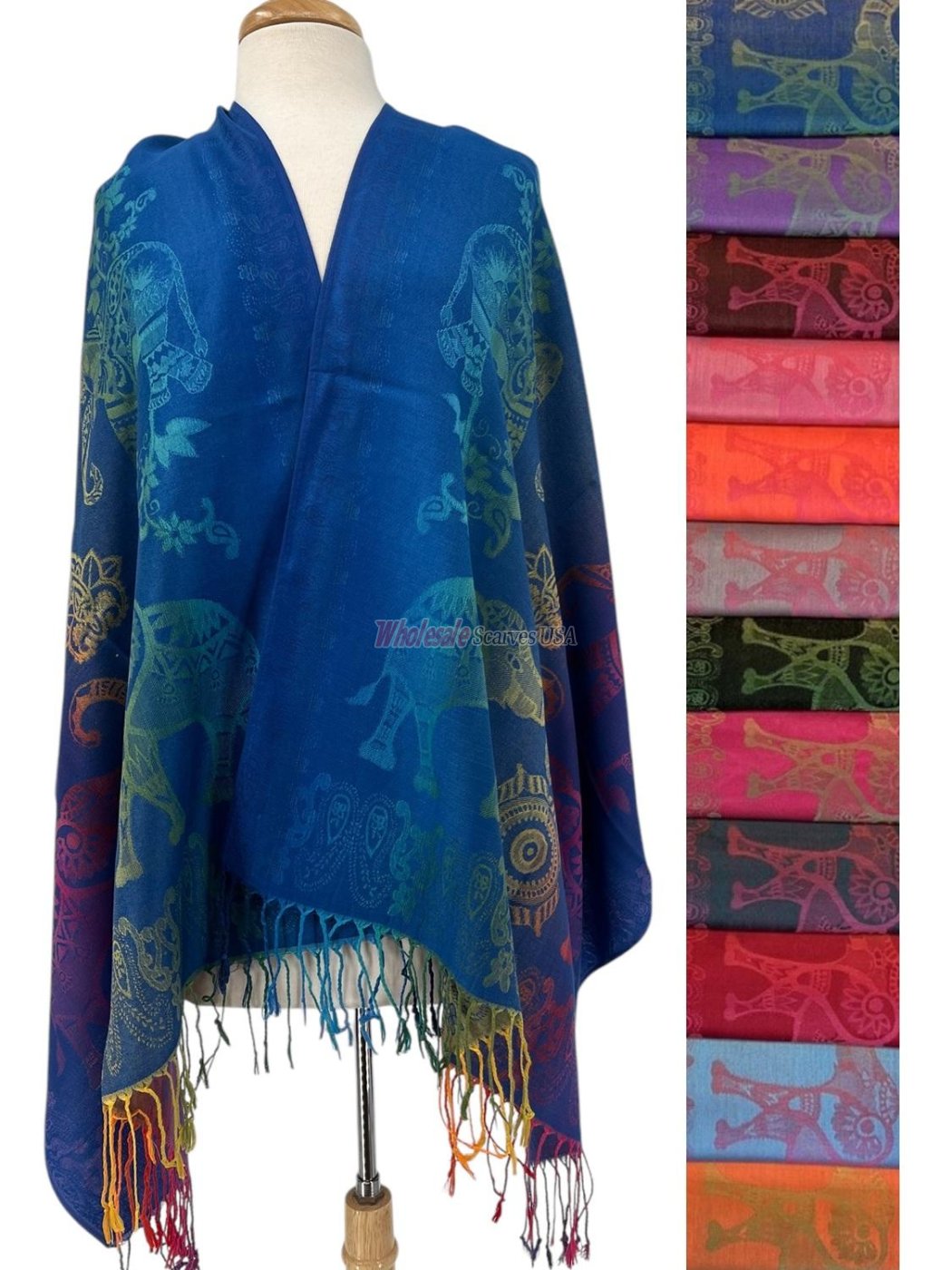 (image for) Lucky Elephant Pashmina (12 Colors, 1Doz)