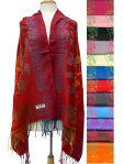 (image for) Vivid Floral Bird Pattern Pashmina (12 Colors, 1DZ)