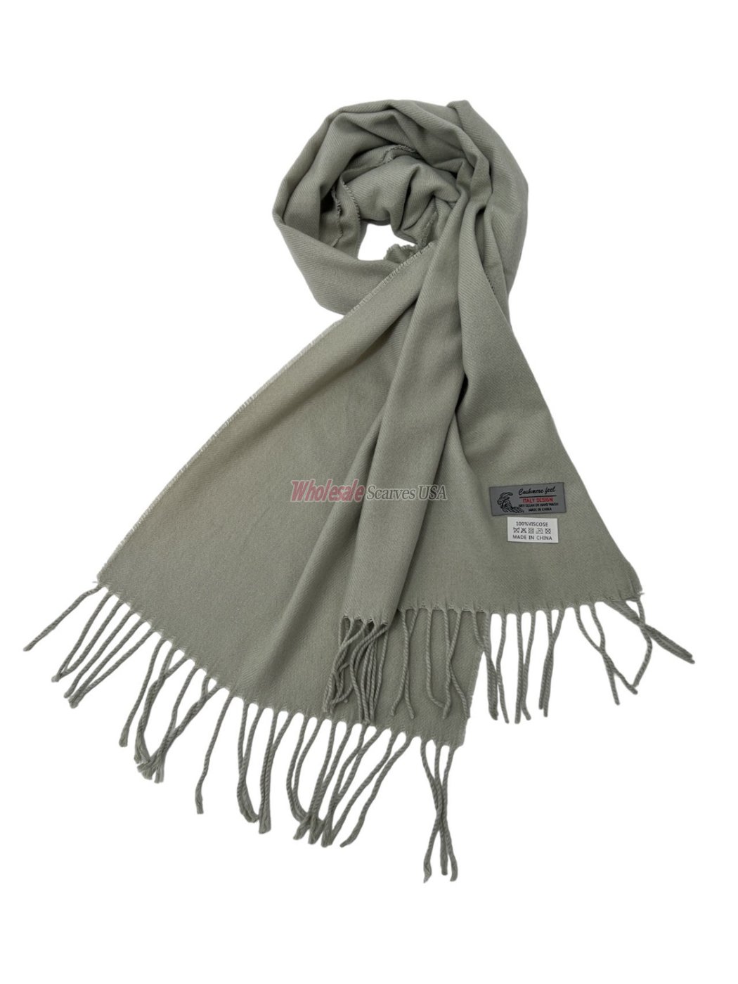 (image for) Woven Plain Scarf Grey