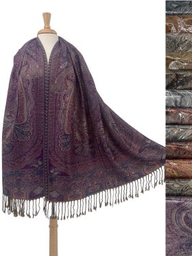 Giant Paisley Shawl 1 DZ, Asst. Color