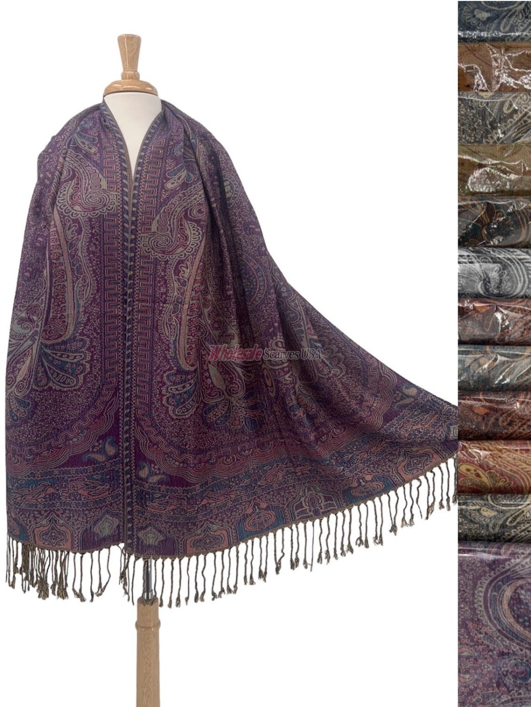 (image for) Giant Paisley Shawl 1 DZ, Asst. Color