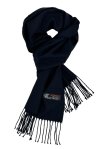 (image for) Woven Plain Scarf Navy