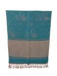 Paisley Lurex Pashmina Turquoise