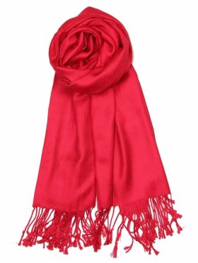 Solid Pashmina Red