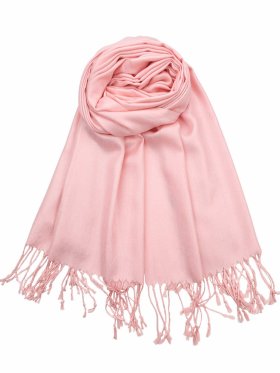Solid Pashmina Peach Pink
