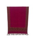 (image for) Jacquard Border Scarf Hot Pink