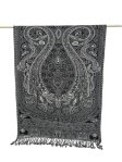 (image for) Giant Paisley Shawl Black/White