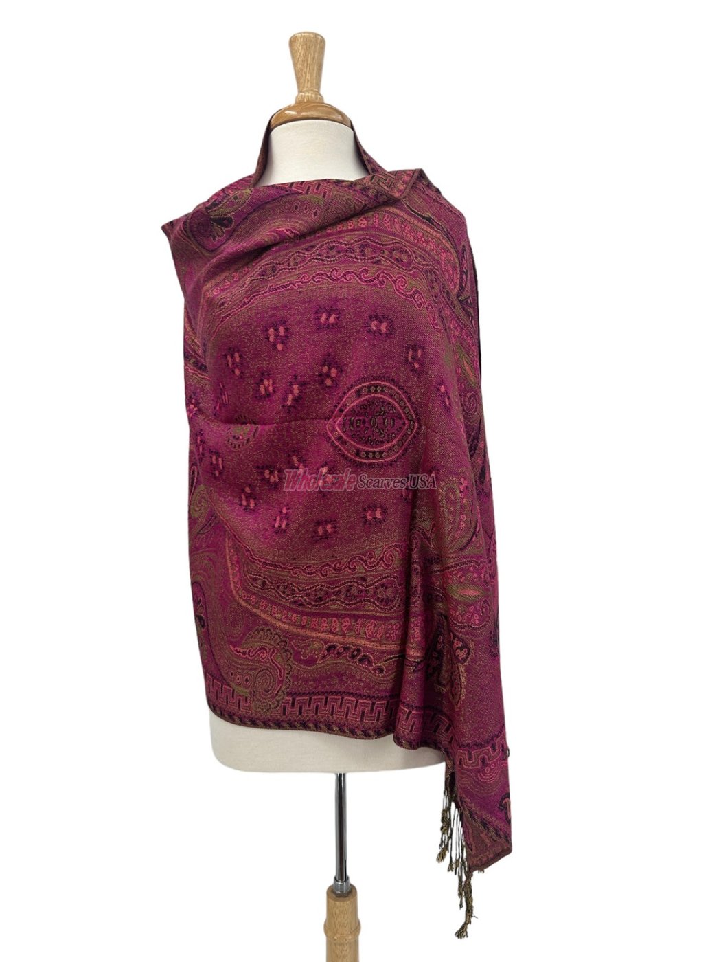 (image for) Giant Paisley Shawl Hot Pink