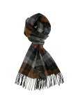 (image for) Cashmere Feel Plaid Scarf Brown 12-pack