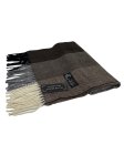 (image for) Cashmere Feel Plaid Scarf Brown 12-pack